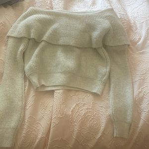 Urban outfitters off the shoulder cream sweater size Small